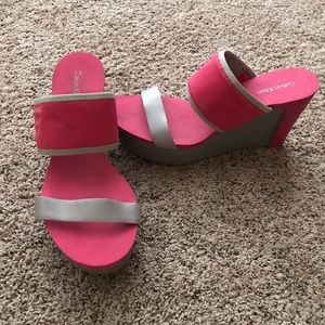 Calvin Klein Pink Wedges